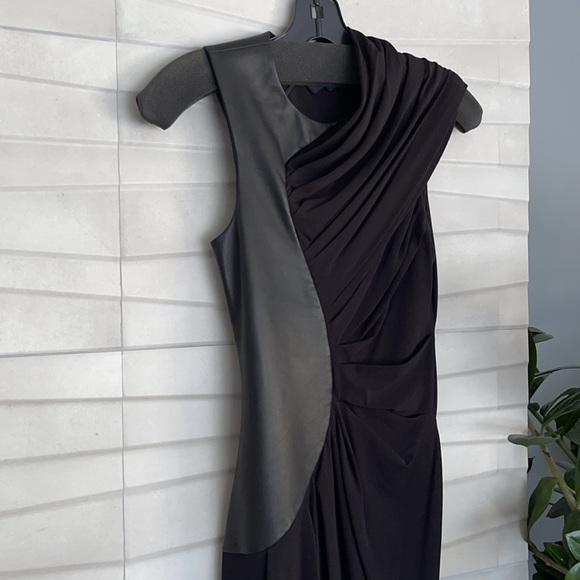 Alexander Wang leather/jersey Asymmetric Gown - Picture 6 of 11